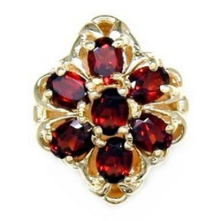 B2120 14K SLIDE WITH GARNETS 